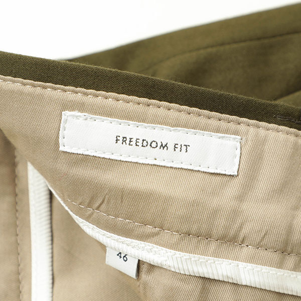 PT TORINO パンツ スラックス チノパン コットン ストレッチ FREEDOM FIT STRETCH ノープリーツ edge NU66  0155/カーキ｜PT TORINO｜菅原靴店